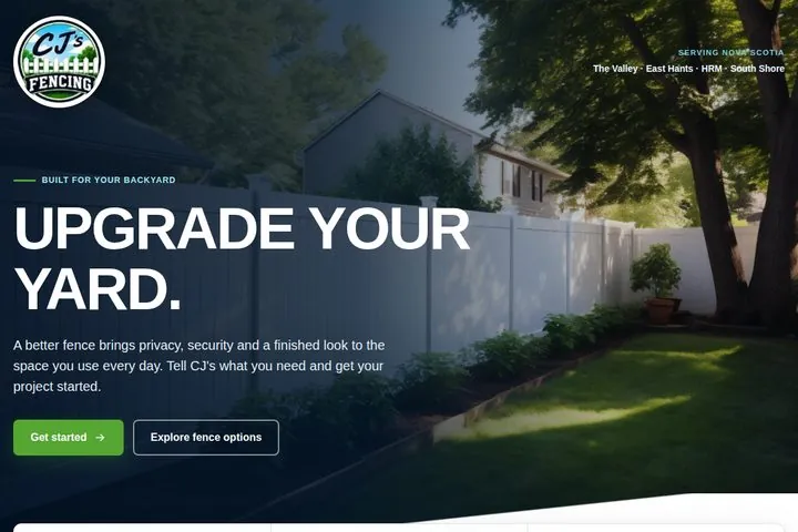 Screenshot of the Northpost Fencing demo website